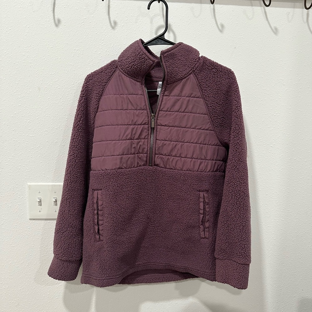 Purple 1/4 zip pullover